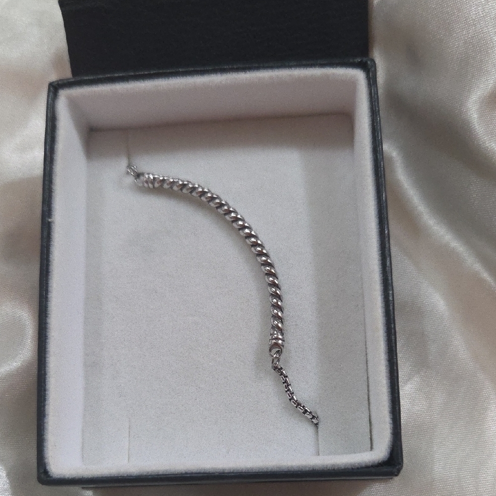 Montana Silversmiths Sterling Lane Silver Rope Bolo Bracelet NEW